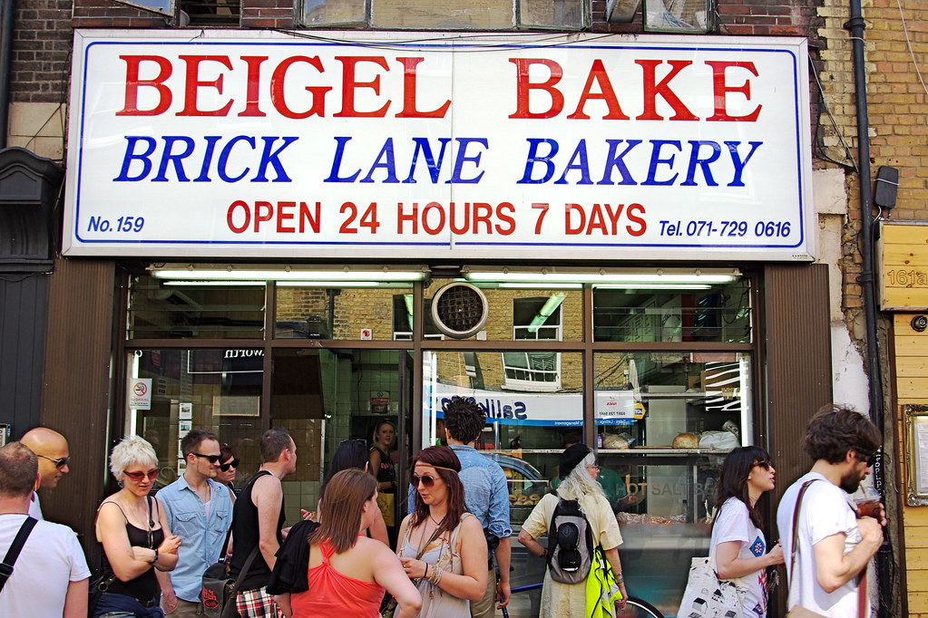 Beigel Bake's store front, in Brick Lane, London.