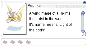 A 2D picture of the manteau of Asprika and its in-game description